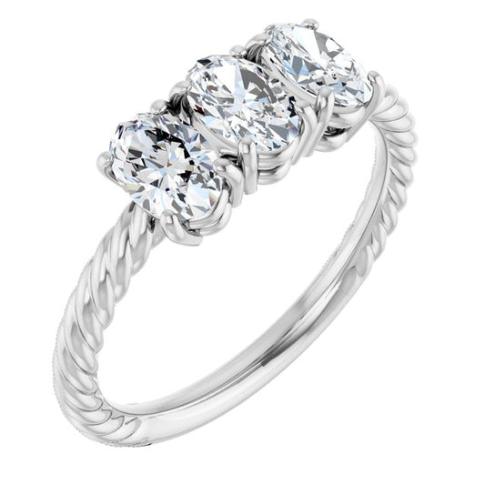 3 CTW Three-Stone Engagement Ring