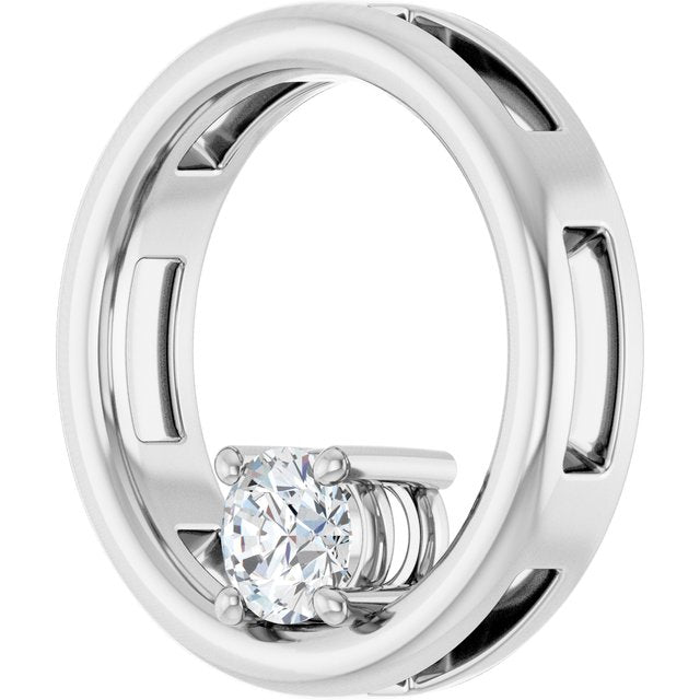 1/4 CTW Solitaire Circle Pendant