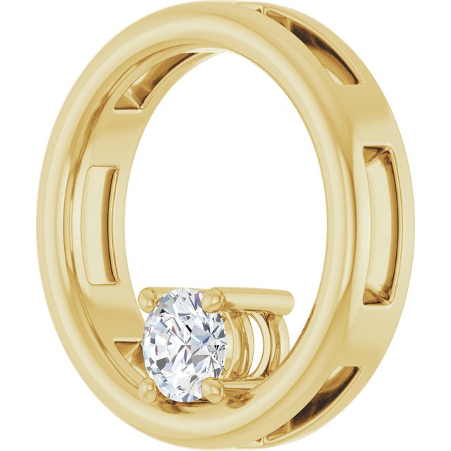1/4 CTW Solitaire Circle Pendant