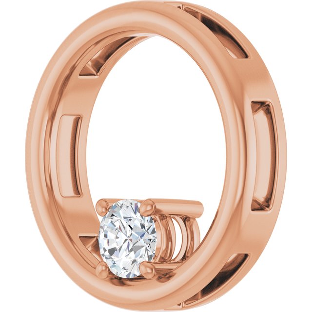 1/4 CTW Solitaire Circle Pendant