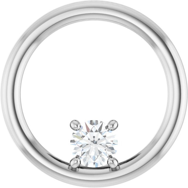1/4 CTW Solitaire Circle Pendant