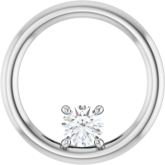 1/4 CTW Solitaire Circle Pendant