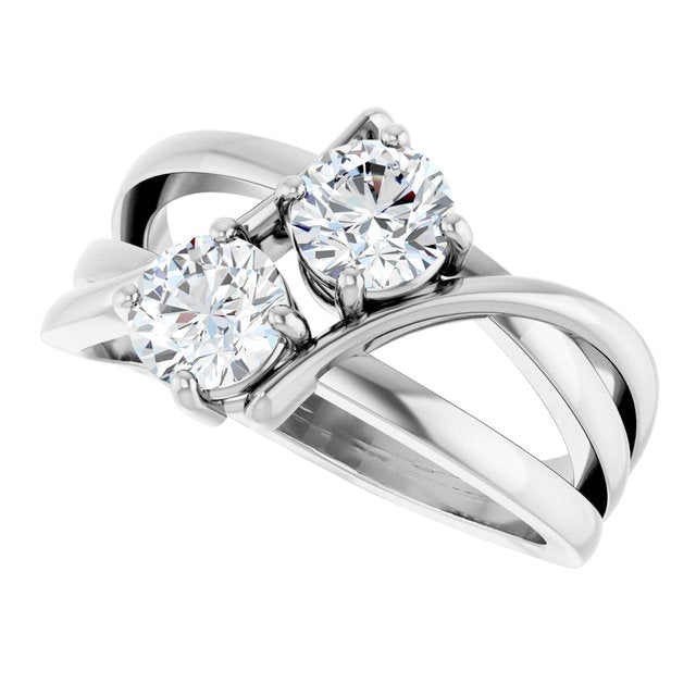 1 CTW Two-Stone Engagement Ring