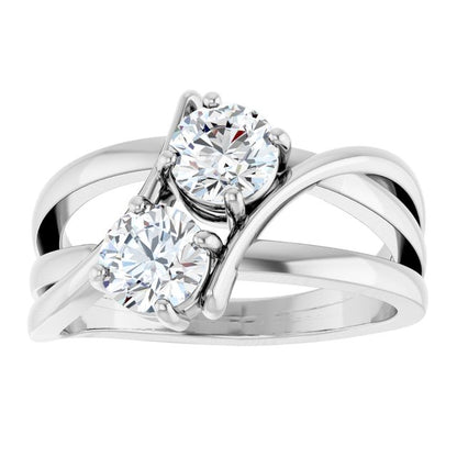 1 CTW Two-Stone Engagement Ring
