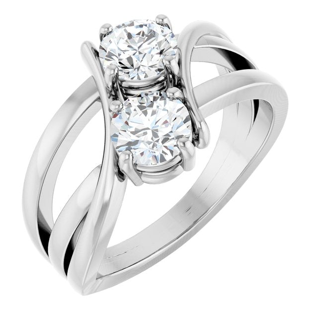 1 CTW Two-Stone Engagement Ring