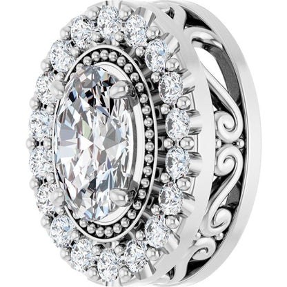 5/8 CTW Halo-Style Pendant Pendant