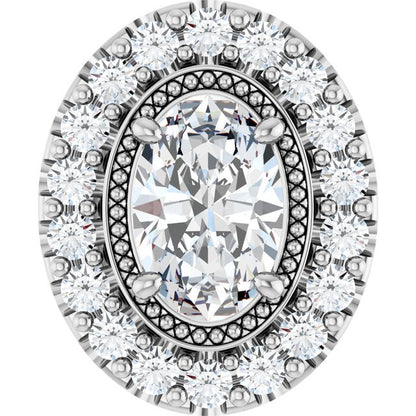 5/8 CTW Halo-Style Pendant Pendant
