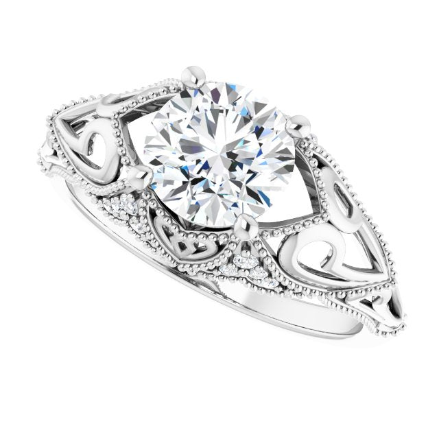 1.32 CTW Vintage-Inspired Engagement Ring