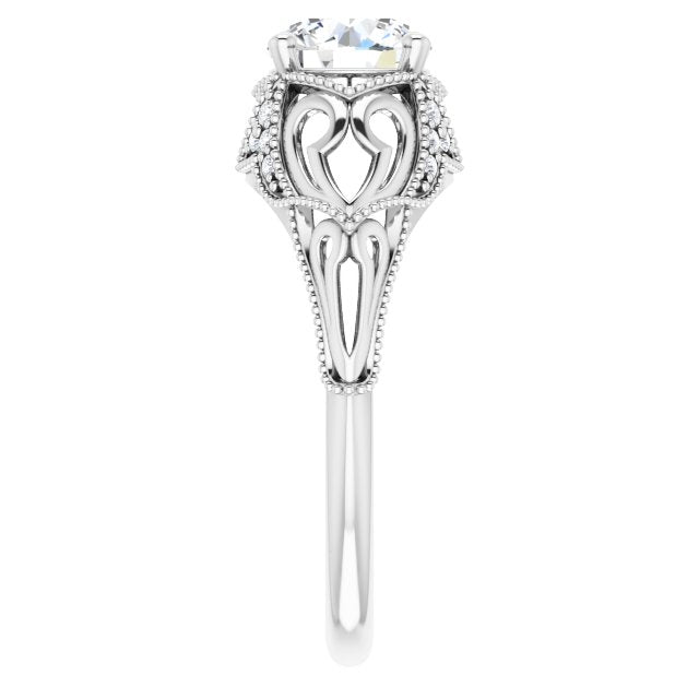 1.32 CTW Vintage-Inspired Engagement Ring