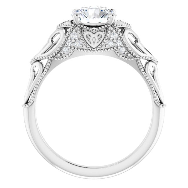 1.32 CTW Vintage-Inspired Engagement Ring