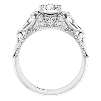 1.32 CTW Vintage-Inspired Engagement Ring