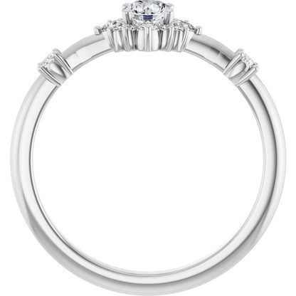 3/8 CTW Halo-Style Ring