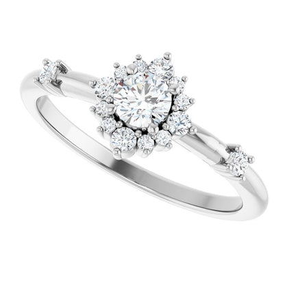 3/8 CTW Halo-Style Ring