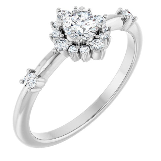 3/8 CTW Halo-Style Ring