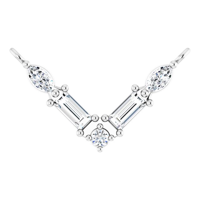 1/6 CTW V Necklace Center