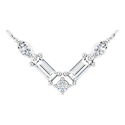 1/6 CTW V Necklace Center