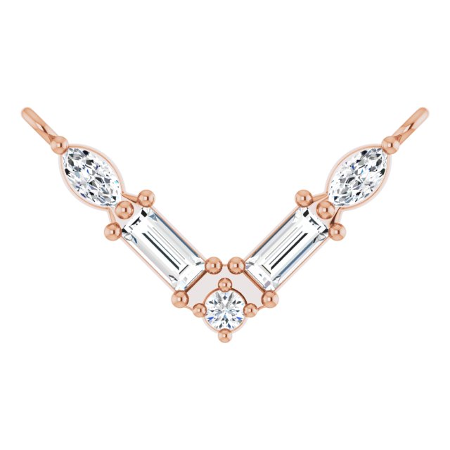 1/6 CTW V Necklace Center