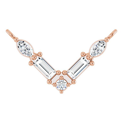 1/6 CTW V Necklace Center