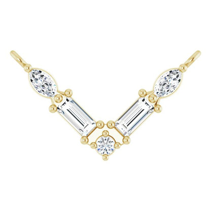 1/6 CTW V Necklace Center