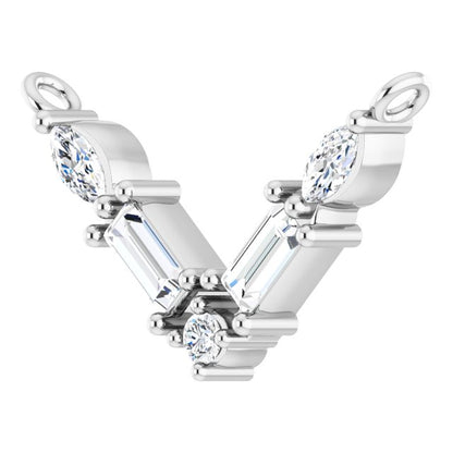 1/6 CTW V Necklace Center