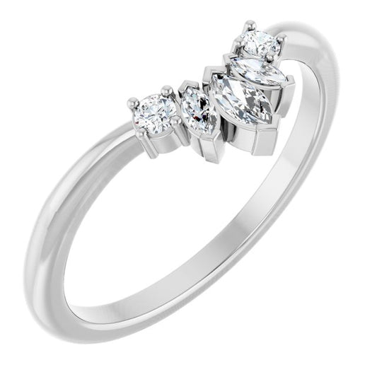 1/6 CTW Accented Contour Band