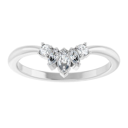 1/6 CTW Accented Contour Band