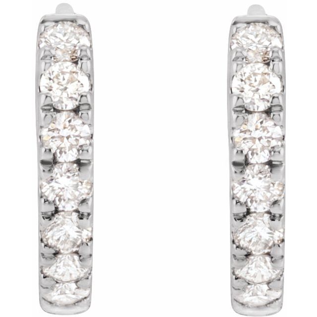 1/5 CTW 10 mm Hoop Earrings