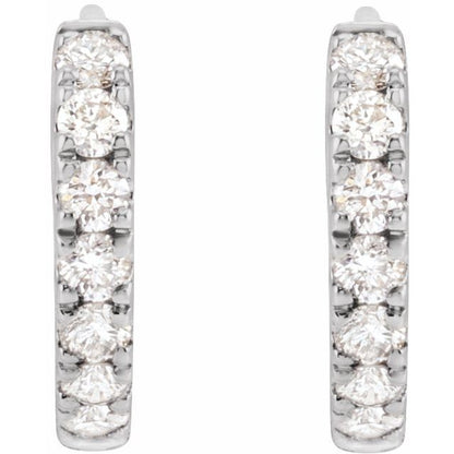 1/5 CTW 10 mm Hoop Earrings
