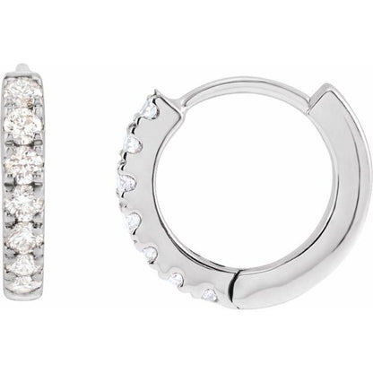 1/5 CTW 10 mm Hoop Earrings