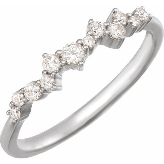 1/4 CTW Scattered Stackable Ring